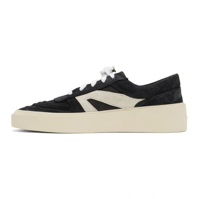 Shop Fear Of God Black And Grey Skate Low Suede Sneakers In Blk/grey002