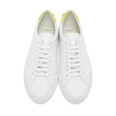 Shop Givenchy White & Yellow Urban Knots Sneakers In 111-white/y