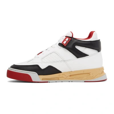 Shop Maison Margiela Red & White Ddstck Sneakers In Red/white/b