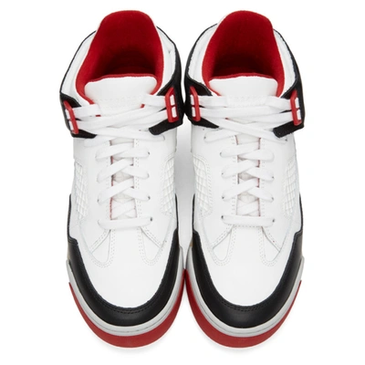 Shop Maison Margiela Red & White Ddstck Sneakers In Red/white/b