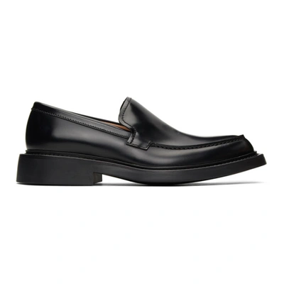 Shop Bottega Veneta Black 'the Level' Loafers In 1000 Black