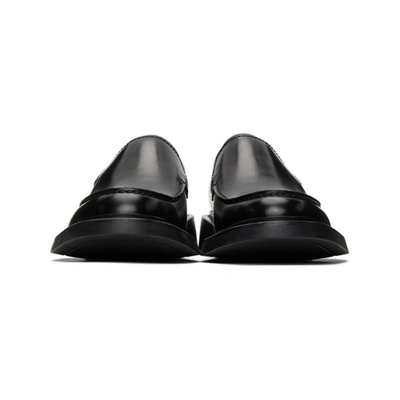Shop Bottega Veneta Black 'the Level' Loafers In 1000 Black