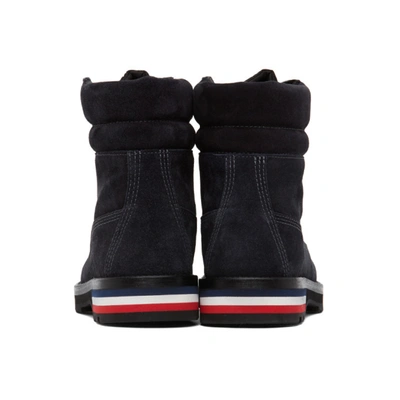 Moncler Black Suede Vancouver Boots In 927 Black