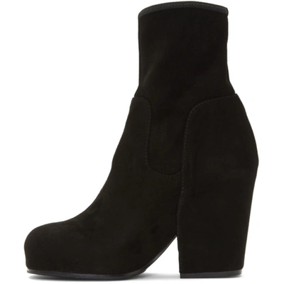 Random Identities Sock-effect Block Heel Boots In Black