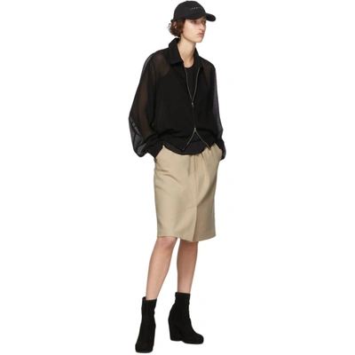 Random Identities Sock-effect Block Heel Boots In Black