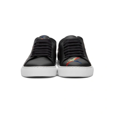 Shop Axel Arigato Black And Red Bird Clean 90 Sneakers