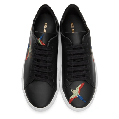 Shop Axel Arigato Black And Red Bird Clean 90 Sneakers