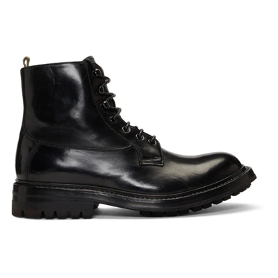 Shop Officine Creative Black Exeter 4 Boots