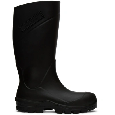 Shop Alyx Black Logo Rain Boots In Blk0001 Blk