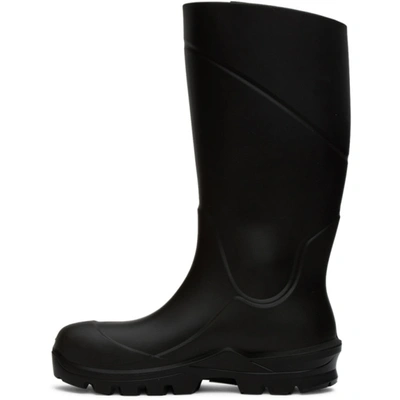 Shop Alyx Black Logo Rain Boots In Blk0001 Blk