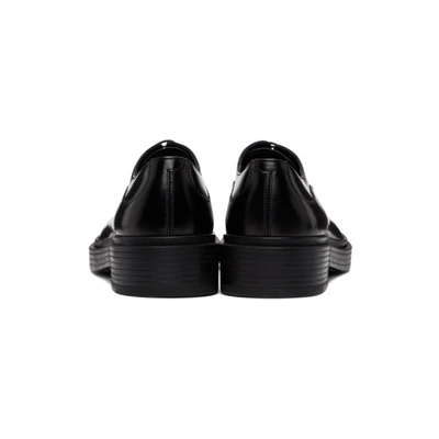 Shop Giorgio Armani Black Vintage Oxfords In 00002