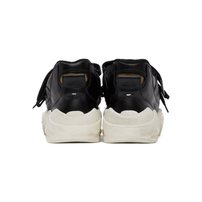 Shop Maison Margiela Black Retro-fit Mid Sneakers In T8013 Black