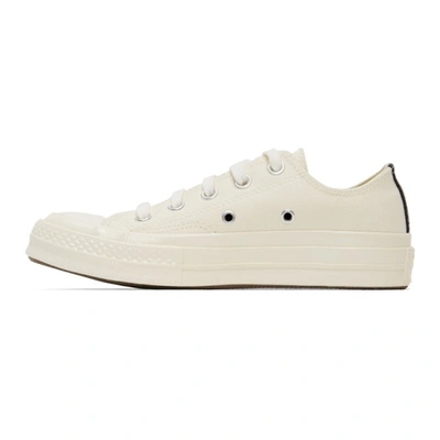 Shop Comme Des Garçons Play Off-white Converse Edition Half Heart Chuck 70 Low Sneakers
