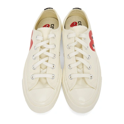 Shop Comme Des Garçons Play Off-white Converse Edition Half Heart Chuck 70 Low Sneakers