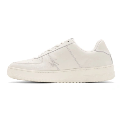 Shop 424 Off-white Distressed Sneakers