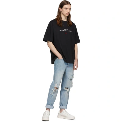 Shop 424 Off-white Distressed Sneakers