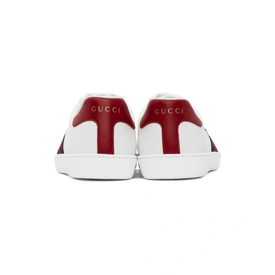 Shop Gucci White Cauliflower Ace Sneakers In 9113 White