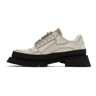 Shop Jil Sander Off-white & Black Lace-up Shoes In 960 Openmis
