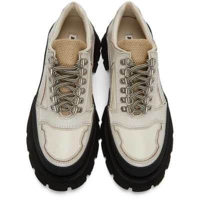 Shop Jil Sander Off-white & Black Lace-up Shoes In 960 Openmis