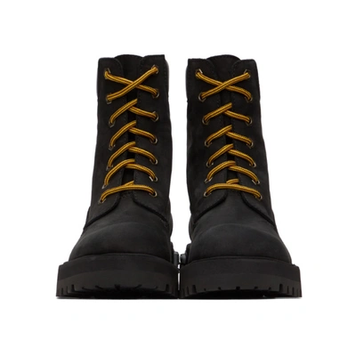 Shop Vetements Black New Trucker Boots