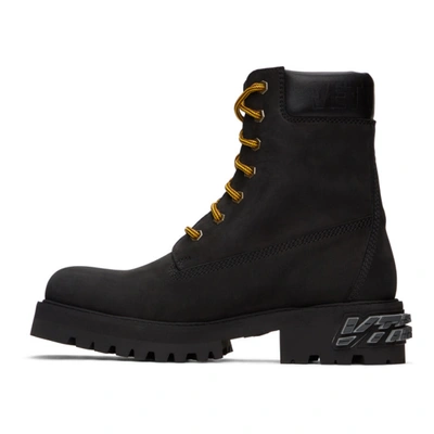 Shop Vetements Black New Trucker Boots