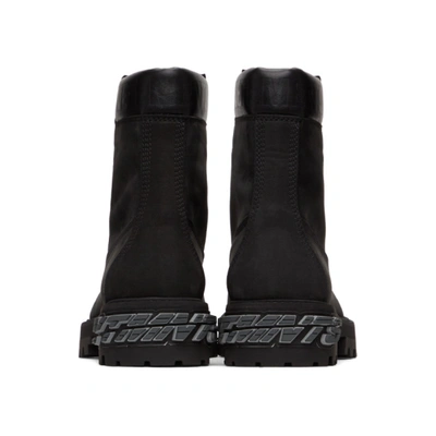 Shop Vetements Black New Trucker Boots