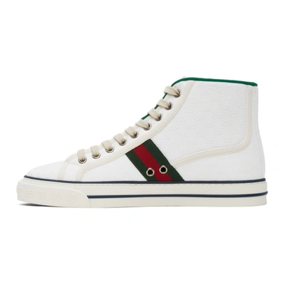 Shop Gucci White ' Tennis 1977' High-top Sneakers In 9074 White