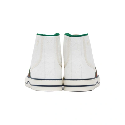 Shop Gucci White ' Tennis 1977' High-top Sneakers In 9074 White