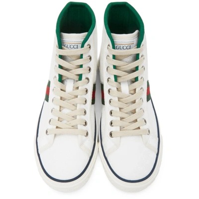 Shop Gucci White ' Tennis 1977' High-top Sneakers In 9074 White