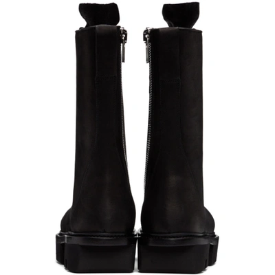 Shop Rick Owens Black Army Bozo Megatooth Boots In 99 Blk