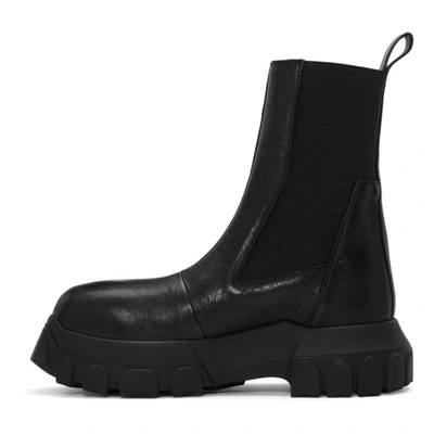 Shop Rick Owens Black Mega Bozo Tractor Chelsea Boots In 99 Blk