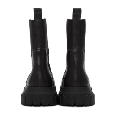 Shop Rick Owens Black Mega Bozo Tractor Chelsea Boots In 99 Blk