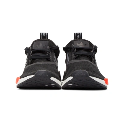Shop Adidas Originals Black & Grey Nmd_r1 Sneakers In Black/grey