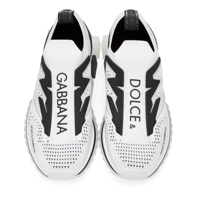 Shop Dolce & Gabbana White & Black Sorrento Sneakers In 89697 Biane