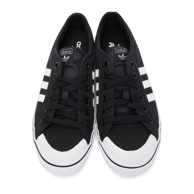 Shop Adidas Originals Black Nizza Sneakers In Blk/wht