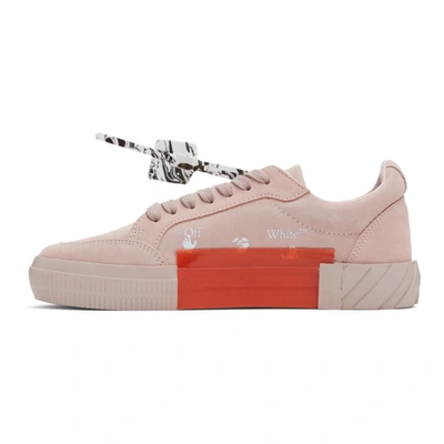Shop Off-white Pink Suede Vulcanized Low Sneakers In Rose