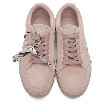 Shop Off-white Pink Suede Vulcanized Low Sneakers In Rose