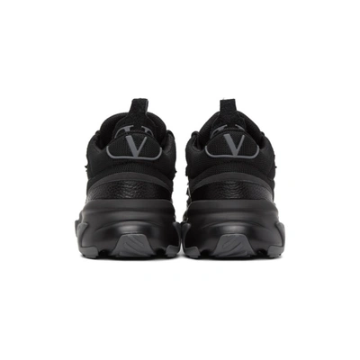 Shop Valentino Black  Garavani Vlogo Sneakers In 0no Nero/ne