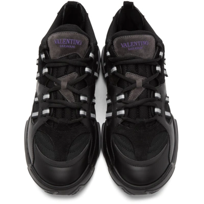 Shop Valentino Black  Garavani Vlogo Sneakers In 0no Nero/ne