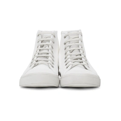 Shop Saint Laurent White Malibu High-top Sneakers In 9030blancop