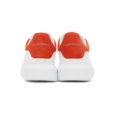 Shop Alexander Mcqueen White And Orange Oversized Sneakers In 9049 Whtsqu