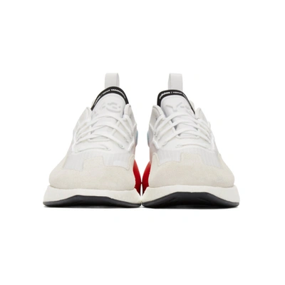 Shop Y-3 White & Red Orisan Sneakers In Cl/wht/red