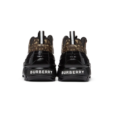 Shop Burberry Brown Arthur Chunky Sneakers In Bridle Brow