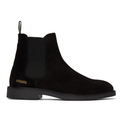 Shop Axel Arigato Black Suede Chelsea Boots