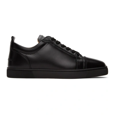 Christian Louboutin Louis Junior Leather Low-top Sneakers In Black