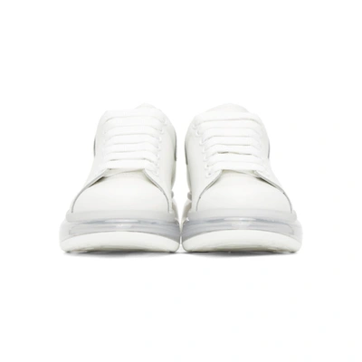 Shop Alexander Mcqueen White Oversized Transparent Sole Sneakers In 9071 Whtpla