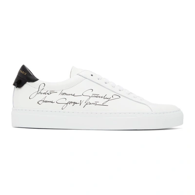 Shop Givenchy White & Black 'studio Homme' Urban Knots Sneakers In 116-white/b