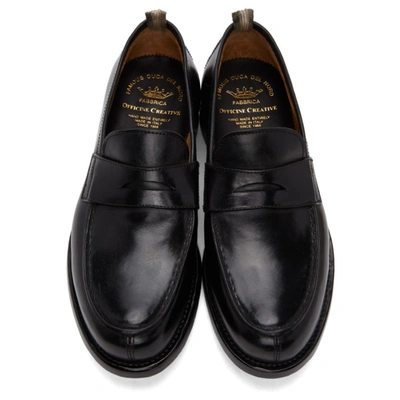 Shop Officine Creative Black Vine 1 Loafers In Nero 1000