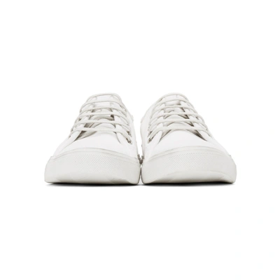 Shop Saint Laurent White Malibu Sneakers In 9030 White