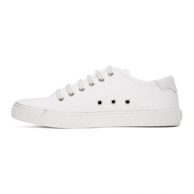 Shop Saint Laurent White Malibu Sneakers In 9030 White